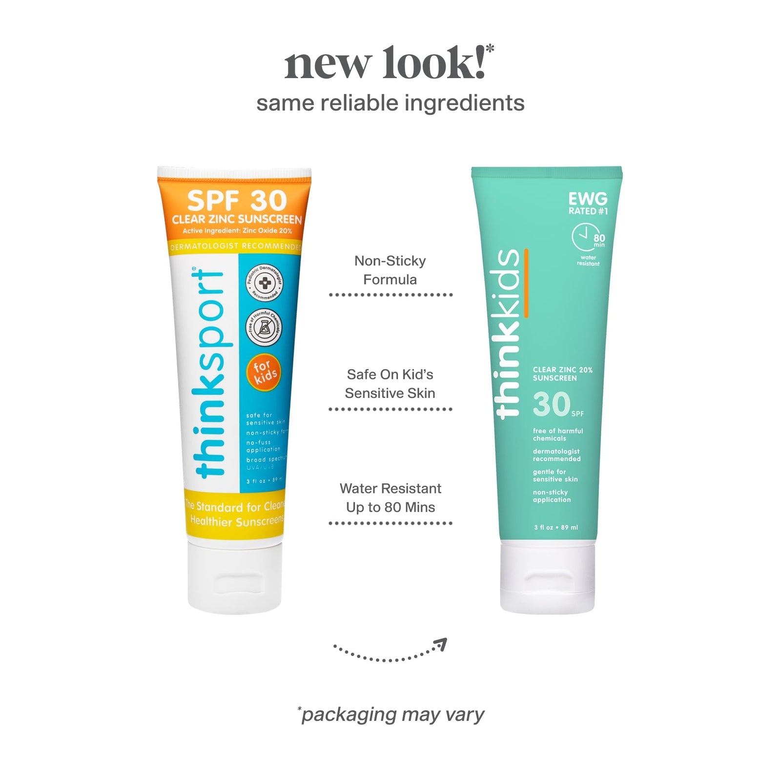 Thinksport Kids Sunscreen SPF 50 Water Resistant 3.01 Oz Mineral Formula
