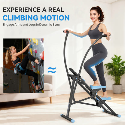 SPORTNOW Stair Stepper For Home Gym Exercise, Vertical Climber Machine With LCD Monitor & Adjustable Pedals For Workout