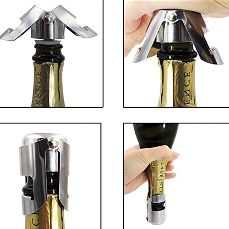 Stainless steel sealed red wine stopper