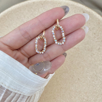925 Silver Needle Geometric Earrings Personality Earrings