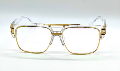 Designer Men Sunglasses Fashion Square Gold Hip Hop Model New Style Shades Blue