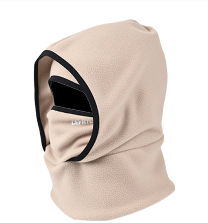 Outdoor Winter Warm Hat And Scarf Integrated Headgear