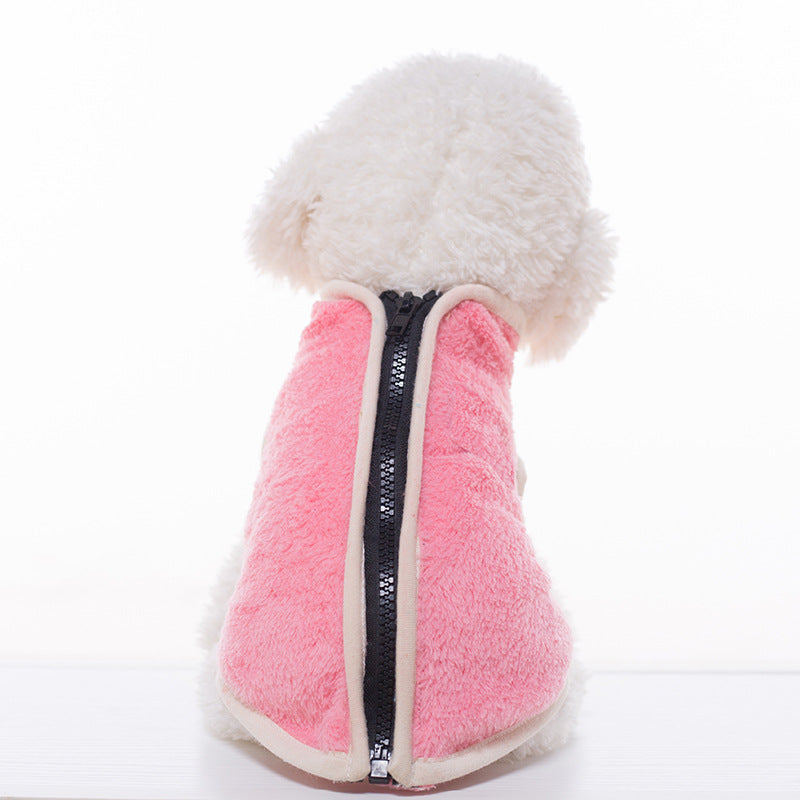 Pet high neck zipper vest