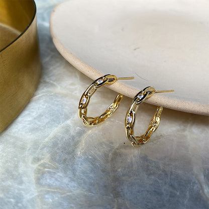 Chain link earrings
