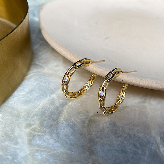 Chain link earrings