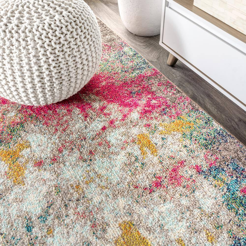 Contemporary Pop Modern Abstract Multi/Yellow 8 Ft. X 10 Ft. Area Rug