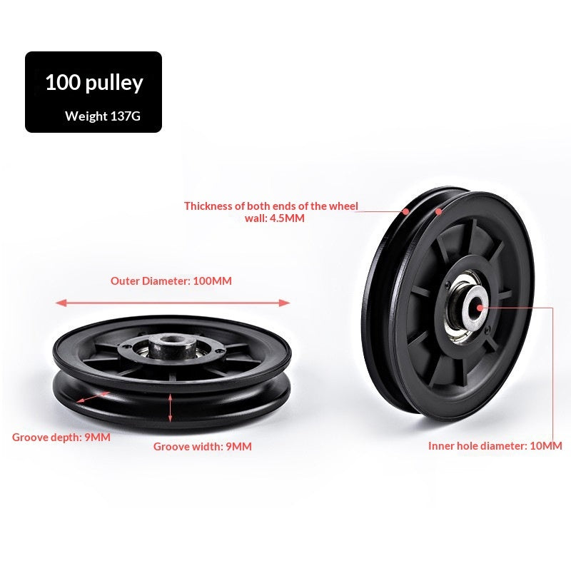 Nylon Silent Gym Frame Pulley Accessories