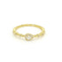 R74814K Light Gold White Stone