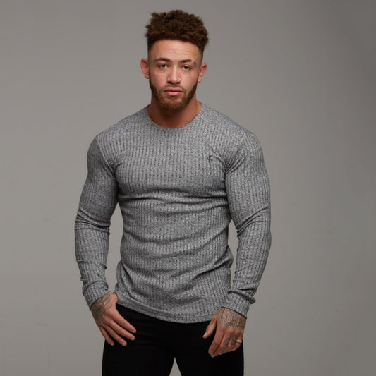 Doctor Muscle Spring Fitness Long Sleeve Men's Sports Shirt