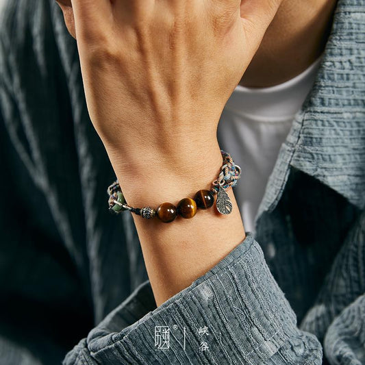 925 Sterling Silver Hand-braided Bracelet For Men And Women