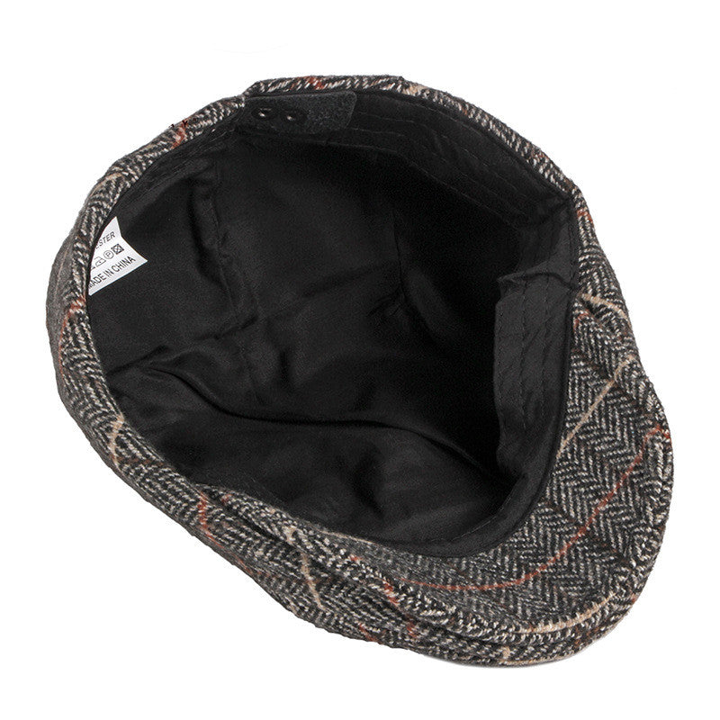 Men British Retro Duck Tide Check Hat