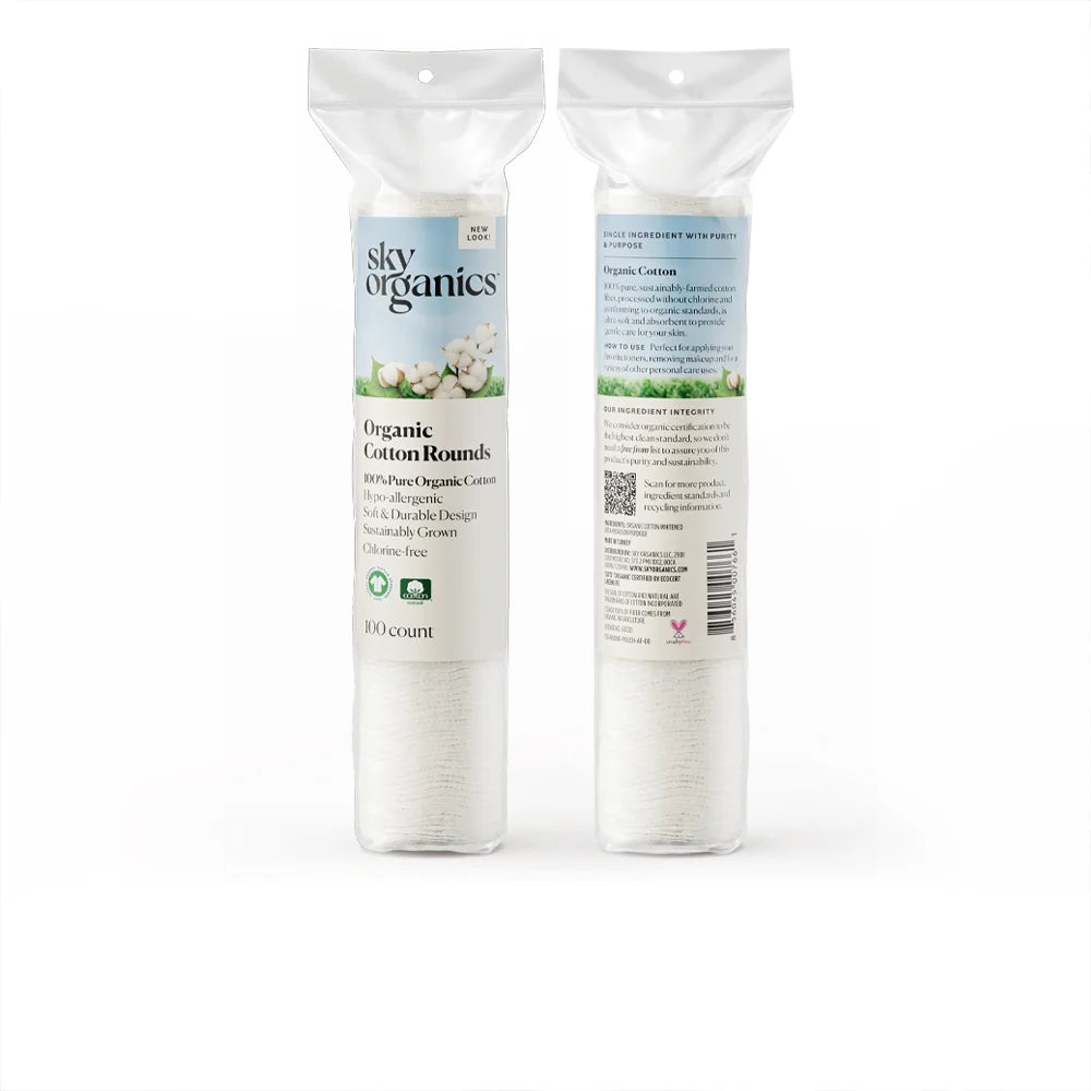 (7 Pack)  Cruelty-Free 100% Biodegradable Cotton Rounds, 100 Count