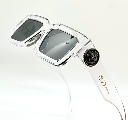 MEN SUNGLASSES HIP HOP SQUARE DESIGNER SHADES RETRO GOLD FRAME RAPPER FASHION