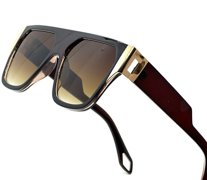 Men'S SUNGLASSES DESIGNER SQUARE RETRO GOLD FRAME SHADES HIP HOP STYLE FASHION