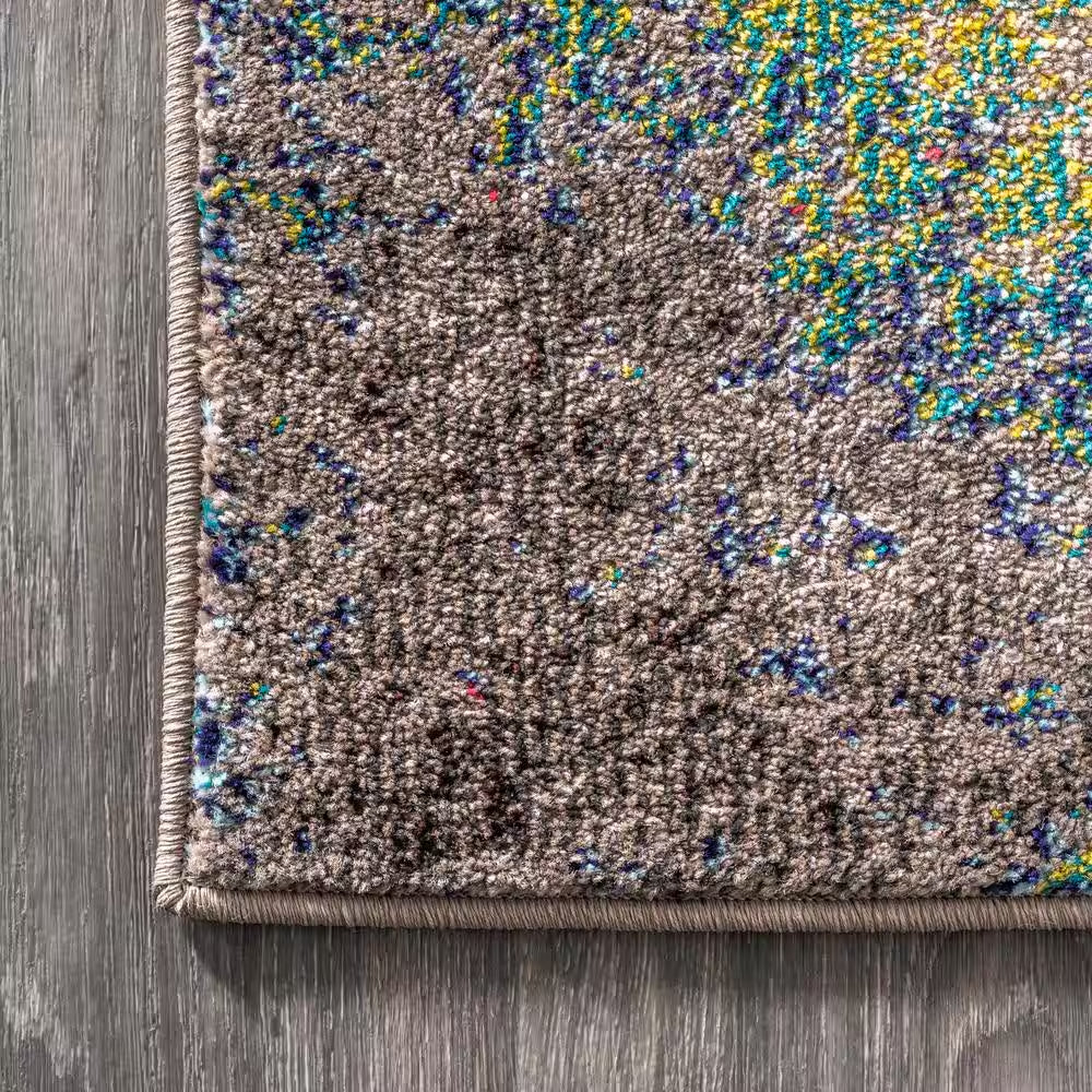 Contemporary Pop Modern Abstract Multi/Yellow 8 Ft. X 10 Ft. Area Rug