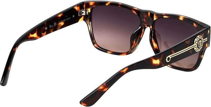 Men Sunglasses Fashion Design Tortoise Black Frame Hip Hop Style Square Shades