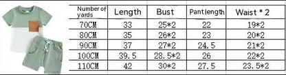 Children's Short-sleeved Shorts Stitching Suit