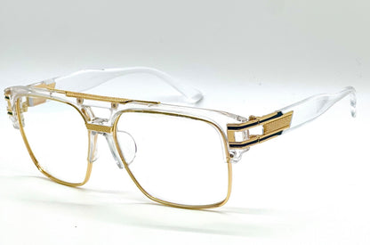 Designer Men Sunglasses Fashion Square Gold Hip Hop Model New Style Shades Blue