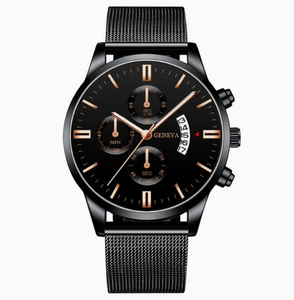Mens Business Luxury Watches For Men Mesh Band Quartz Watch
