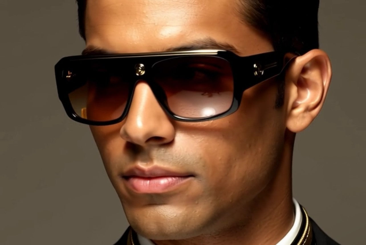 Gafas De Sol Lentes De Moda Para Hombres Grande Style Men Sunglasses Brown Lens