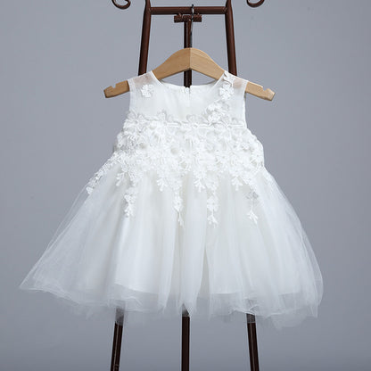 Baby's full moon, baby's wedding dress, princess dress, children's dress, lace cap, fluffy dress, photo studio