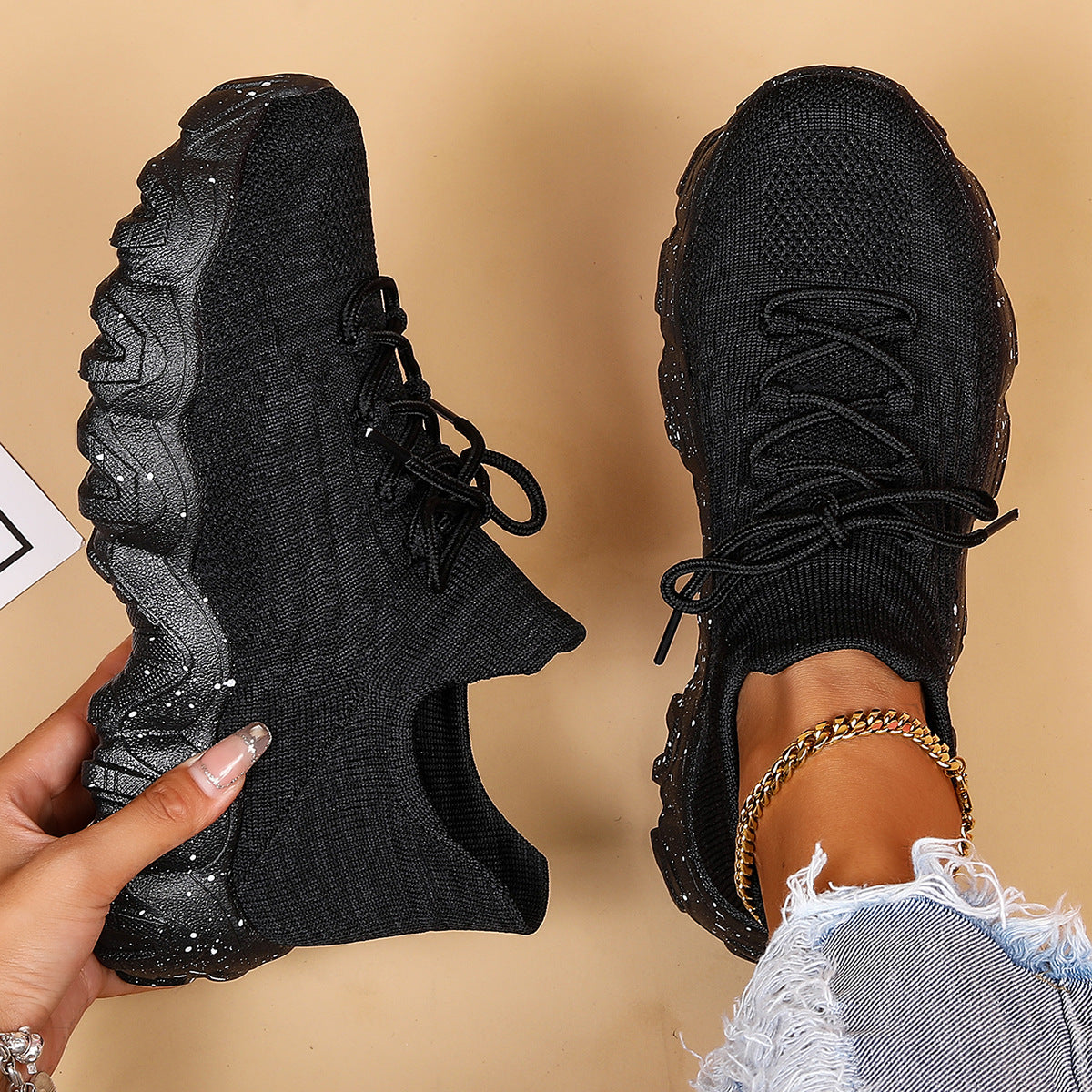 Women's Simple And Breathable Fly Woven Shoes