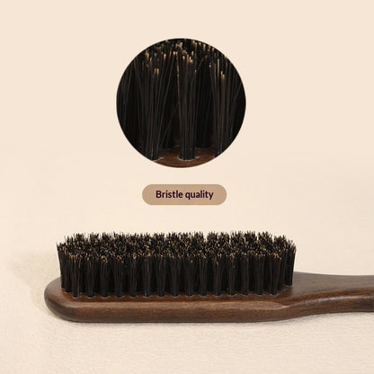 Boar Bristle Beard Comb Solid Wood Hair Brush For Mens Beards