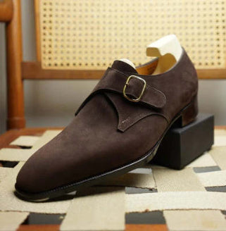Suede Handmade Men's Shoes Leather Brown Business Casual Classic Retro