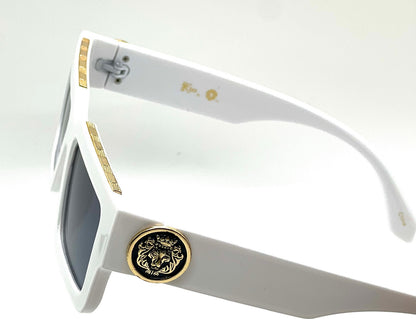 MEN SUNGLASSES HIP HOP SQUARE DESIGNER SHADES RETRO GOLD FRAME RAPPER FASHION