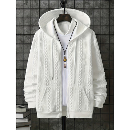 Men's Plus-sized Casual Hooded Sweater