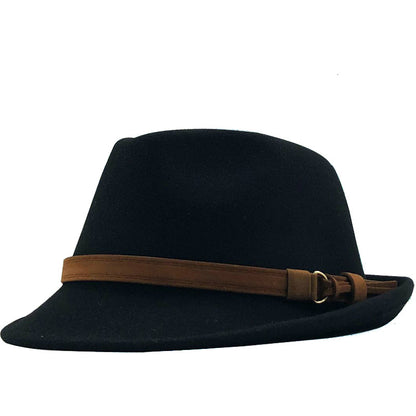 European And American Autumn And Winter Woolen Plain Hat