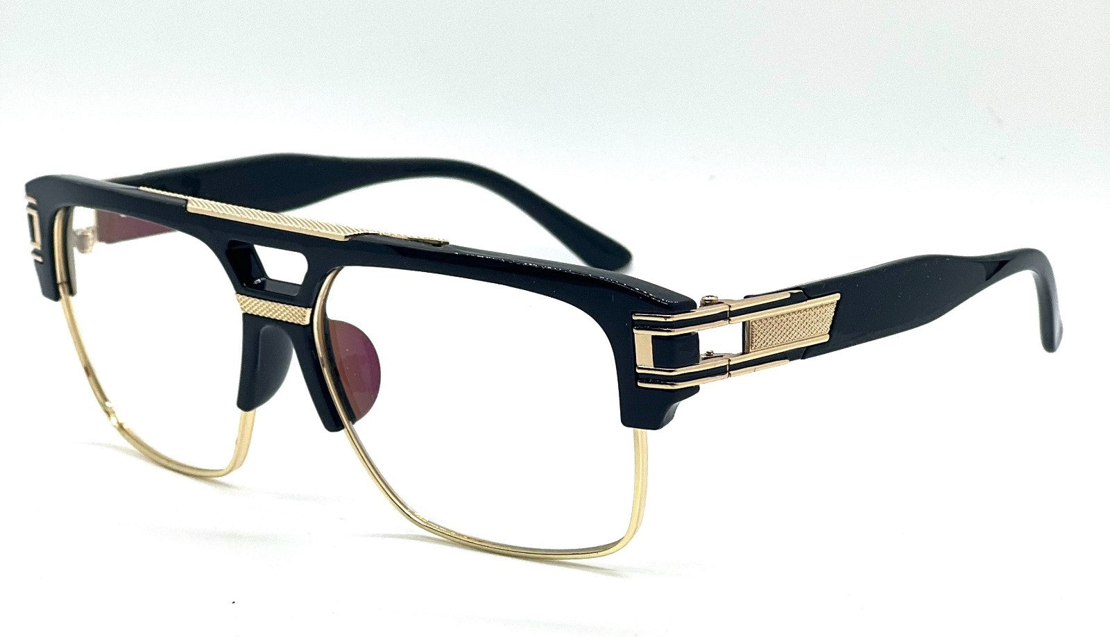 Designer Men Sunglasses Fashion Square Gold Hip Hop Model New Style Shades Blue