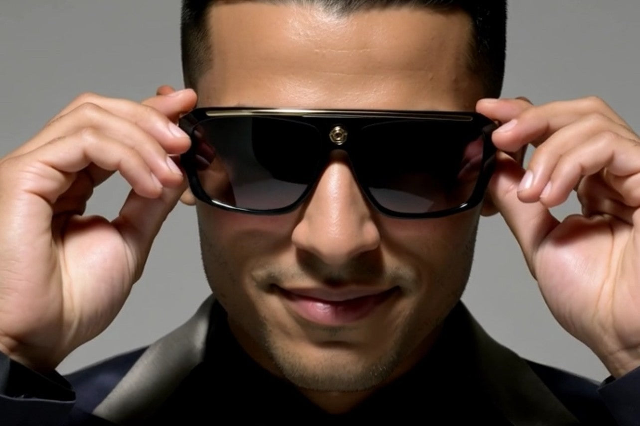 Gafas De Sol Lentes De Moda Para Hombres Grande Style Men Sunglasses Brown Lens
