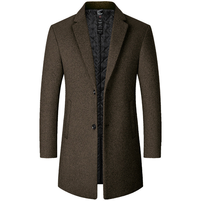 Men's Mid-Length Casual Wool Coat