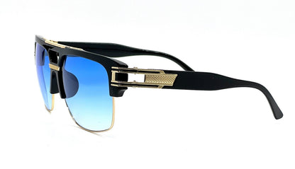 Designer Men Sunglasses Fashion Square Gold Hip Hop Model New Style Shades Blue