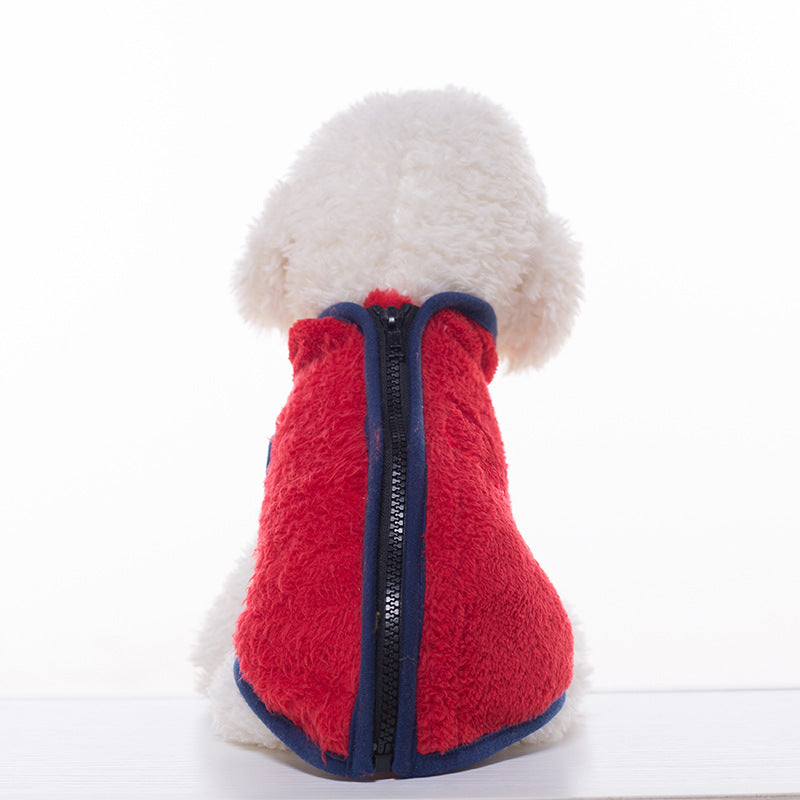 Pet high neck zipper vest