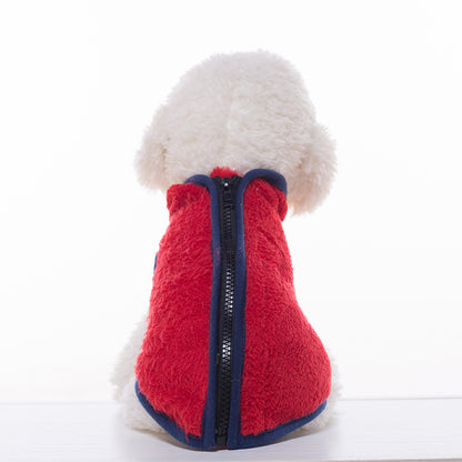 Pet high neck zipper vest