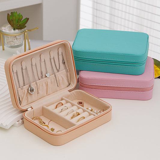 Portable Leather Creative Jewelry Storage Box For Travel
