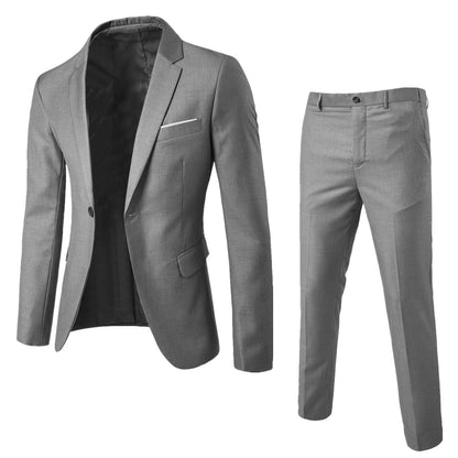 Two-piece Suit Business Professional Formal Wear Korean Slim Fit