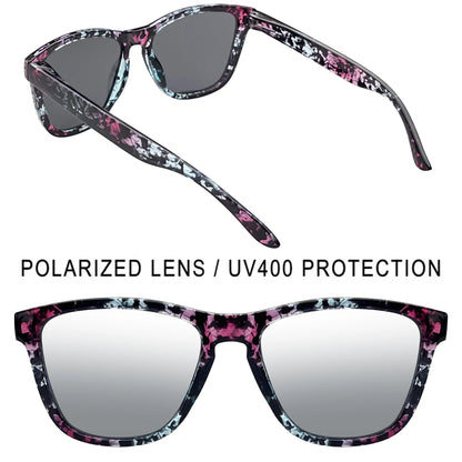 Sunglasses for Women Men, Polarized Womens Classic Retro Trendy Square Mirrored Sun Glasses UV400 Protection