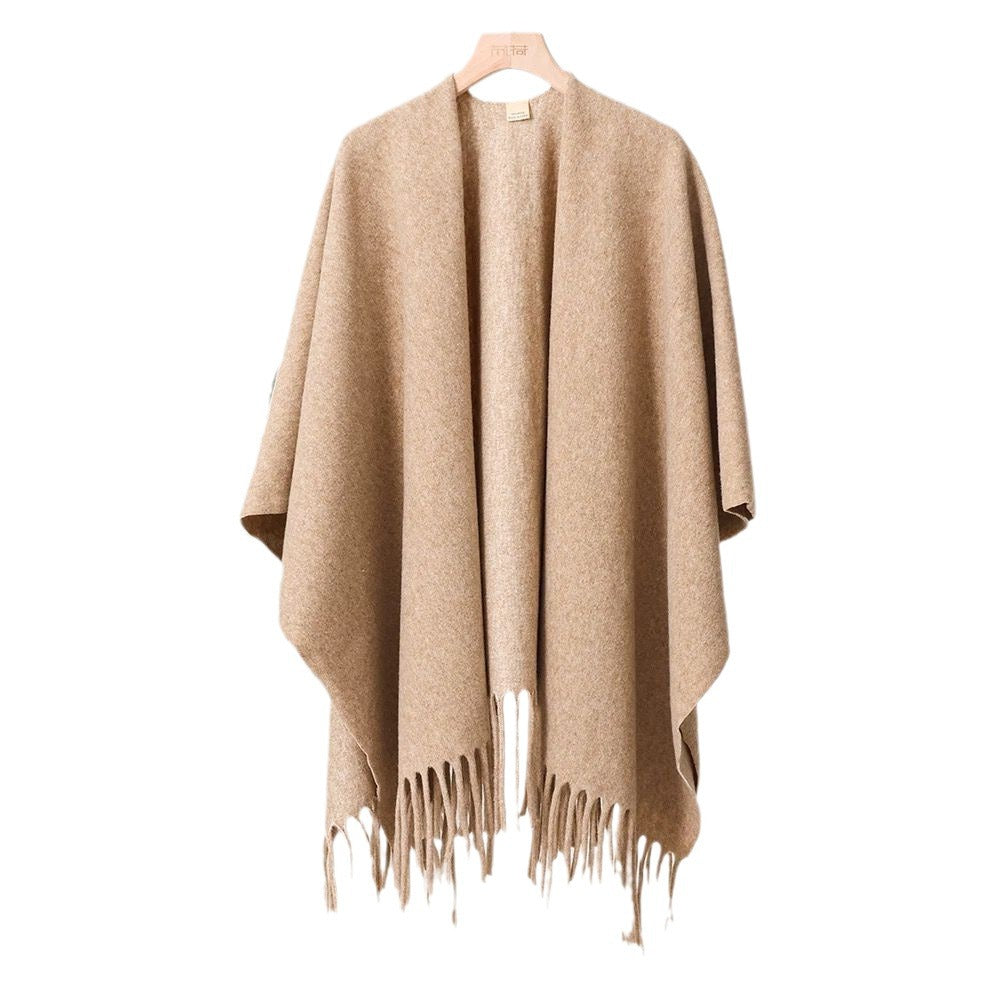 Fashion Retro High-end Travel Warm Outerwear Cloak Cape
