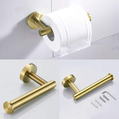3-Pieces Bathroom Hardware Accessories Set - Towel Bar, Toilet Paper Holder, Robe Towel Hooks