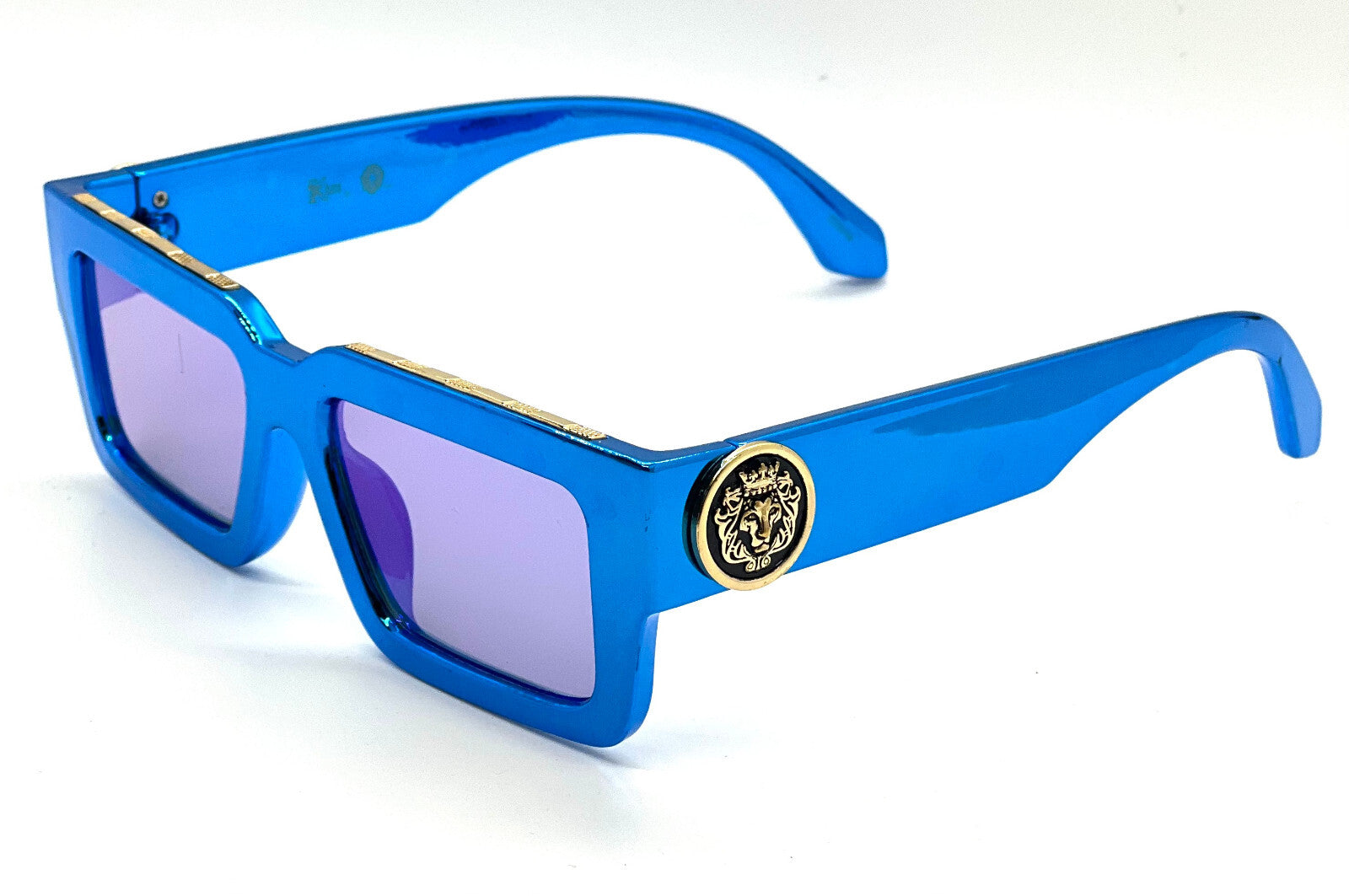 MEN SUNGLASSES HIP HOP SQUARE DESIGNER SHADES RETRO GOLD FRAME RAPPER FASHION