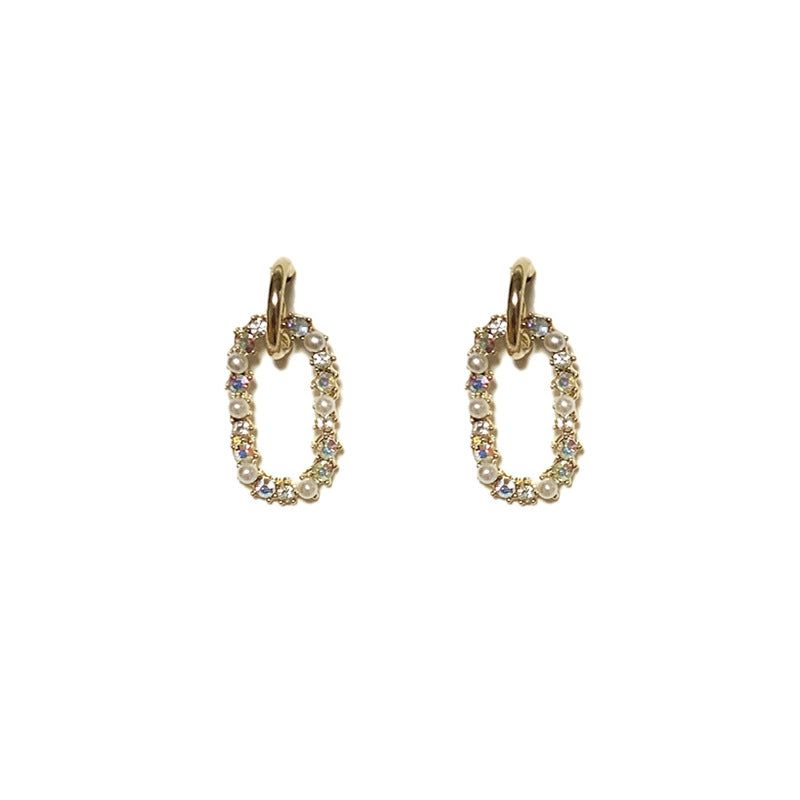 925 Silver Needle Geometric Earrings Personality Earrings