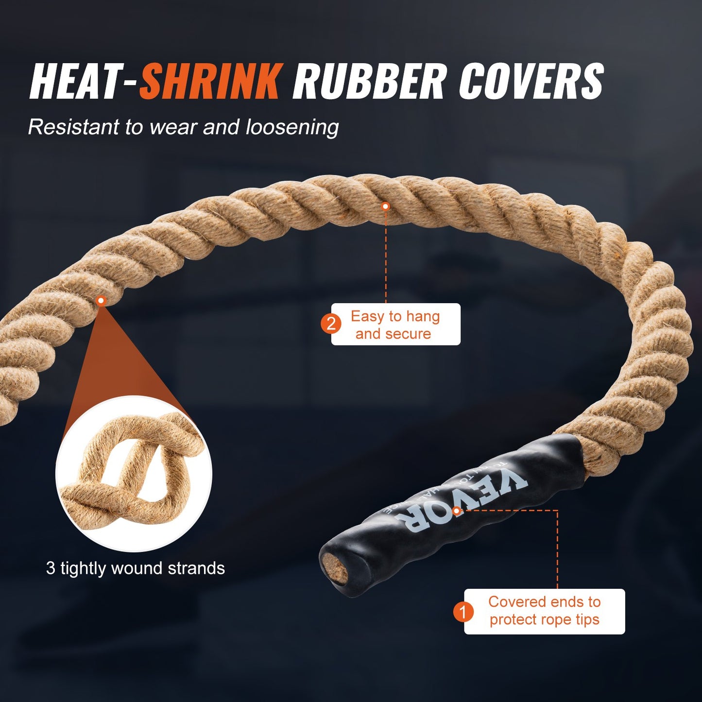 Gym Climbing Rope, 1" Diameter 100 Ft Length Gym Fitness Training Rope, Gym Exercise Workout Rope For Adults, Climbing Rope For Fitness And Strength Training, Climbing Exercise, Home Workout