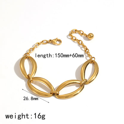 Simple Metal Large And Small Hoop Stainless Steel Bracelet Jewelry