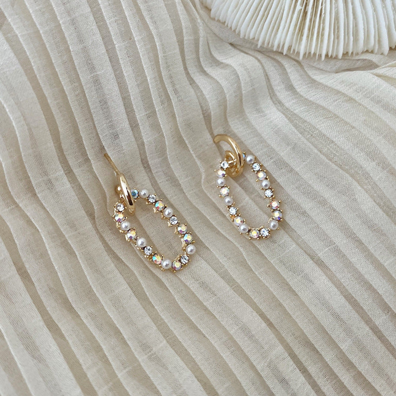 925 Silver Needle Geometric Earrings Personality Earrings