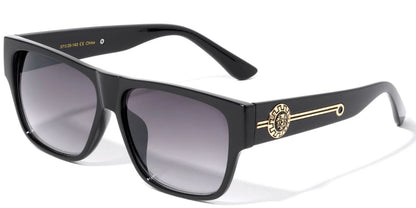 Men Sunglasses Fashion Design Tortoise Black Frame Hip Hop Style Square Shades