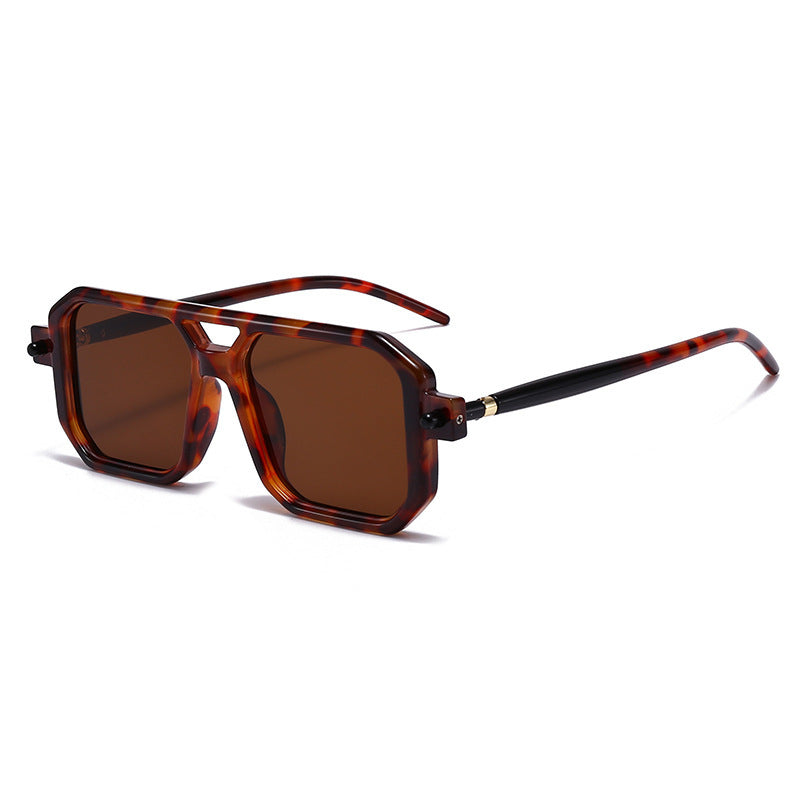 Double Beam Square Frame Sunglasses