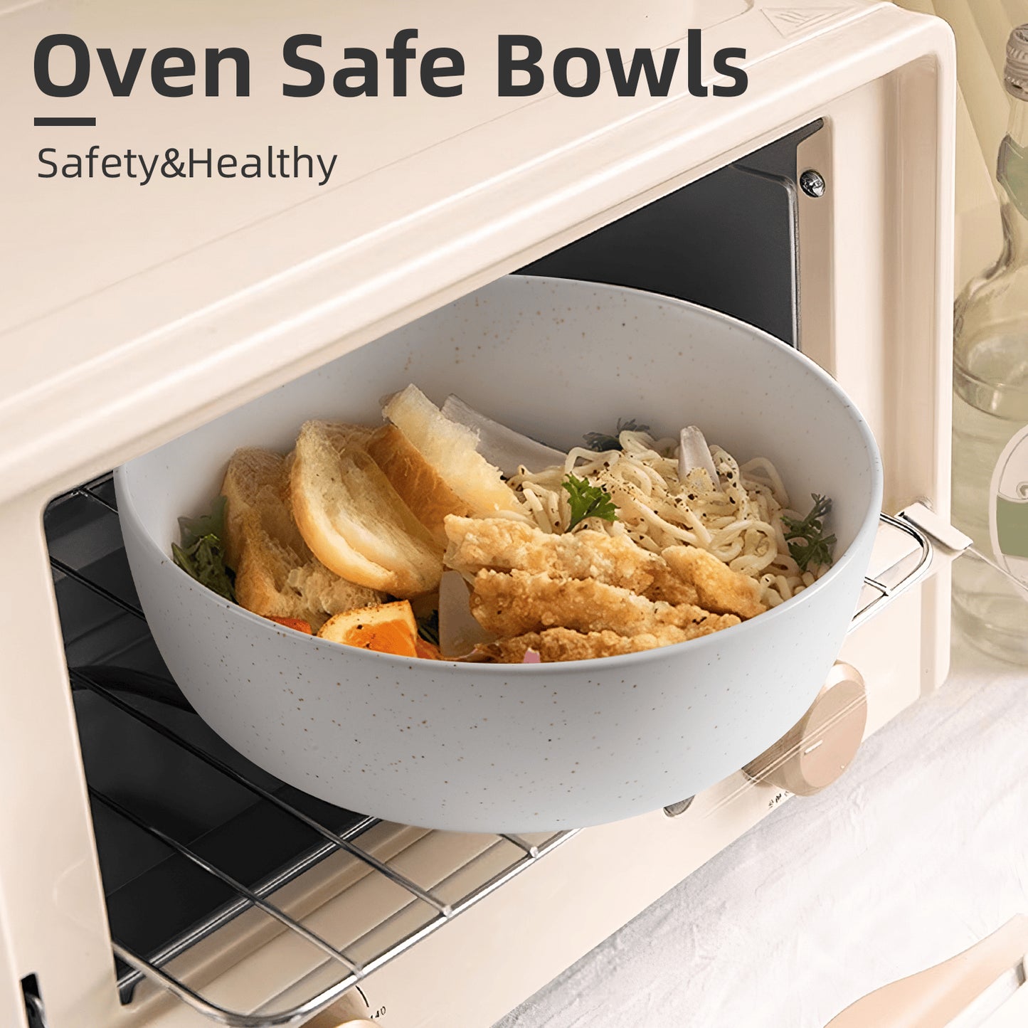 Ceramic Bowls For Kitchen, 27oz  Bowl Set Of 4  For Cereal, Salad, Pasta, Soup, Dessert, Serving  Dishwasher, Microwave And Oven Safe